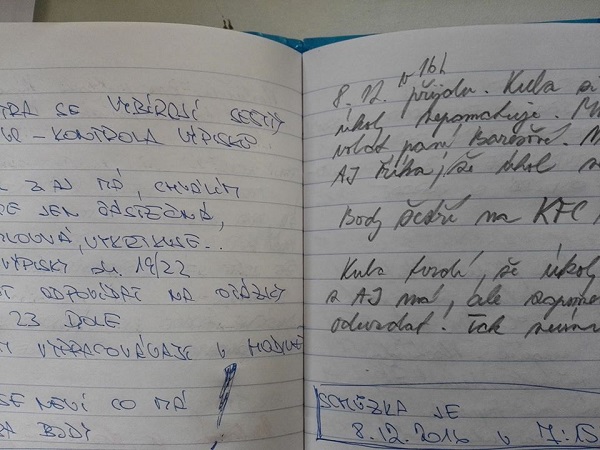 Putující deník mezi rodičem a asistentkou pedagoga